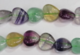 CFL788 15.5 inches 8mm heart rainbow fluorite gemstone beads