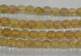 CFL800 15.5 inches 4mm round yellow fluorite gemstone beads