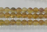 CFL801 15.5 inches 6mm round yellow fluorite gemstone beads