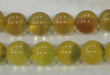 CFL804 15.5 inches 12mm round yellow fluorite gemstone beads