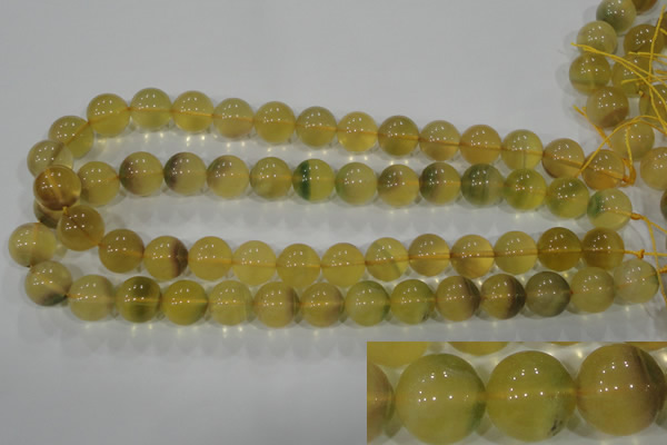 CFL805 15.5 inches 14mm round yellow fluorite gemstone beads