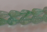 CFL860 15.5 inches 8*12mm teardrop green fluorite gemstone beads