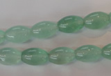 CFL862 15.5 inches 8*12mm rice green fluorite gemstone beads