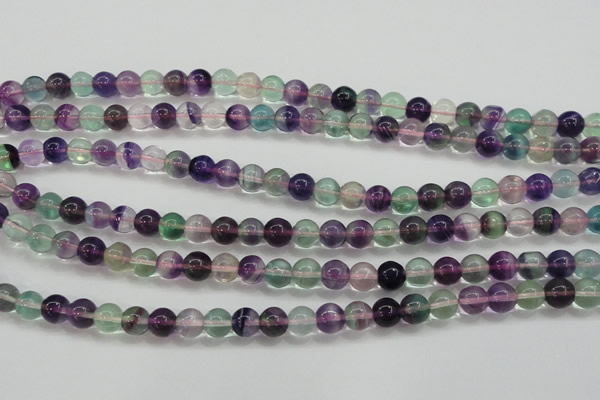 CFL903 15.5 inches 7mm round rainbow fluorite gemstone beads