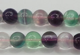 CFL904 15.5 inches 8mm round rainbow fluorite gemstone beads