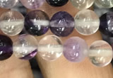 CFL911 15.5 inches 6mm round purple fluorite beads wholesale