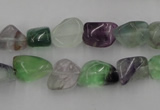 CFL951 15.5 inches 9*12mm nuggets natural fluorite beads wholesale