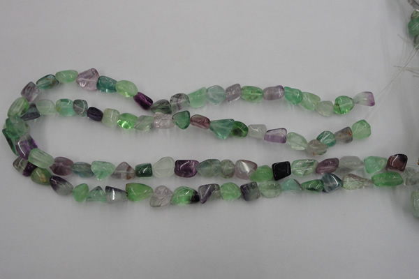 CFL951 15.5 inches 9*12mm nuggets natural fluorite beads wholesale