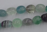 CFL952 15.5 inches 11*12mm nuggets natural fluorite beads wholesale