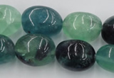 CFL954 15.5 inches 18*22mm nuggets natural fluorite beads wholesale