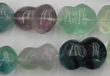 CFL958 15.5 inches 16*22mm peanut-shaped natural fluorite beads