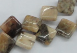 CFS14 15.5 inches 12*12mm diamond natural feldspar gemstone beads