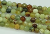 CFW01 15.5 inches 4mm faceted round flower jade beads wholesale