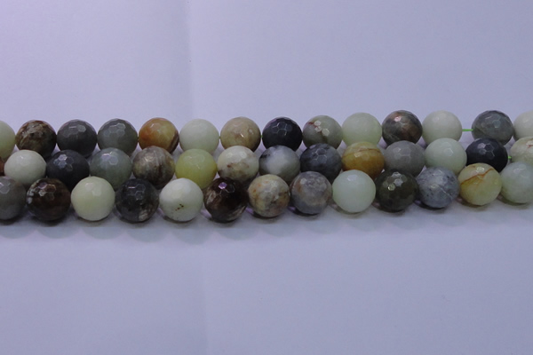 CFW07 15.5 inches 16mm faceted round flower jade beads wholesale