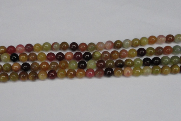 CFW102 15.5 inches 8mm round flower jade gemstone beads