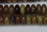 CFW110 15.5 inches 6*12mm rondelle flower jade gemstone beads