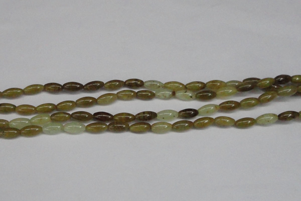 CFW115 15.5 inches 6*13mm rice flower jade gemstone beads