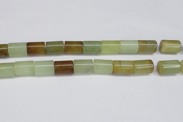 CFW119 15.5 inches 15*20mm tube flower jade gemstone beads