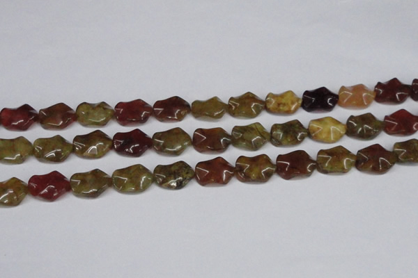 CFW165 15.5 inches 15*20mm wavy flower jade gemstone beads