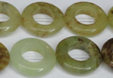 CFW168 15.5 inches 22mm donut flower jade gemstone beads