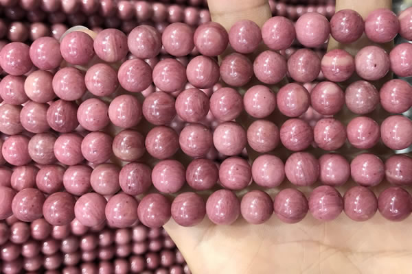 CFW51 15.5 inches 6mm round natural pink wooden jasper beads