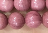 CFW52 15.5 inches 8mm round natural pink wooden jasper beads