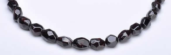 CGA06 10*13mm freeform natural garnet gemstone beads Wholesale