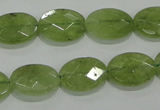 CGA102 15.5 inches 12*16mm faceted oval natural green garnet beads