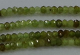 CGA155 15.5 inches 2*2.5mm faceted rondelle green garnet beads