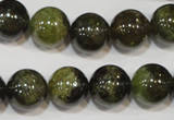 CGA205 15.5 inches 12mm round natural green garnet beads