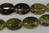 CGA223 15.5 inches 13*18mm oval natural green garnet beads