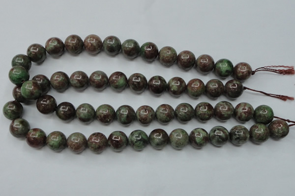 CGA303 15.5 inches 10mm round red green garnet gemstone beads