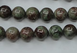 CGA304 15.5 inches 12mm round red green garnet gemstone beads