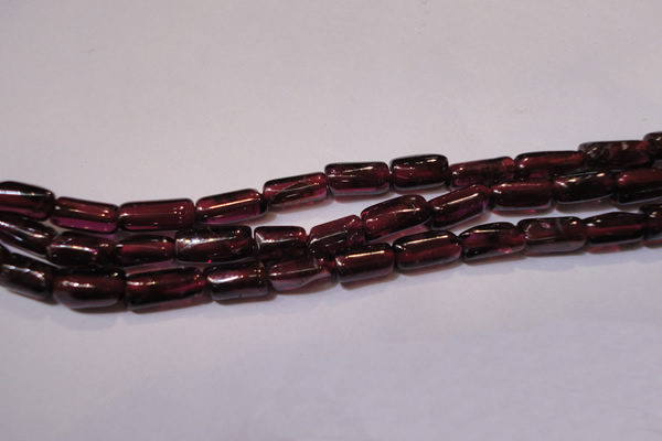 CGA367 15 inches 3*7mm tube natural red garnet beads wholesale