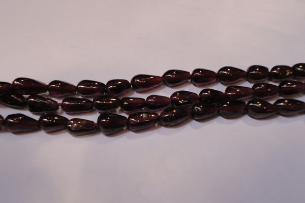 CGA368 15 inches 4*7mm teardrop natural red garnet beads wholesale