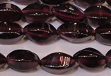 CGA377 15 inches 4*7mm twisted rice natural red garnet beads wholesale