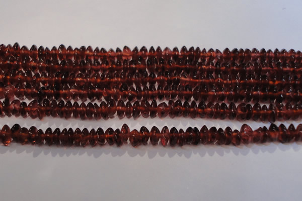 CGA380 15 inches 2*4mm rondelle natural red garnet beads wholesale