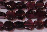 CGA385 15 inches 5mm carved flower natural red garnet beads wholesale