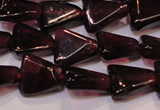 CGA390 15 inches 6*7mm triangle natural red garnet beads wholesale