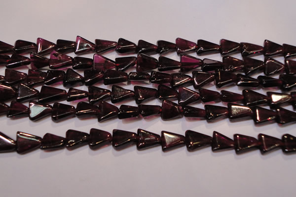 CGA390 15 inches 6*7mm triangle natural red garnet beads wholesale