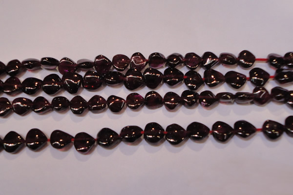 CGA392 15 inches 7*7mm heart natural red garnet beads wholesale