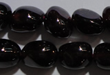 CGA418 15.5 inches 7*9mm nuggets natural red garnet beads wholesale