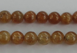 CGA501 15.5 inches 4mm round A grade yellow red garnet beads