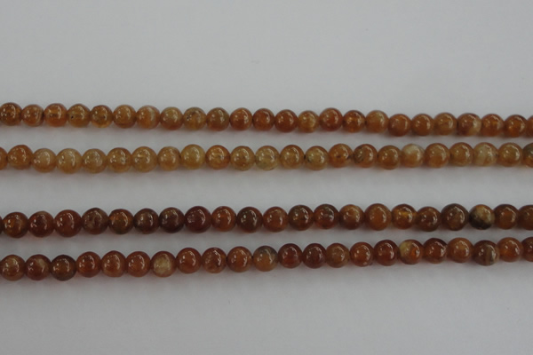 CGA501 15.5 inches 4mm round A grade yellow red garnet beads