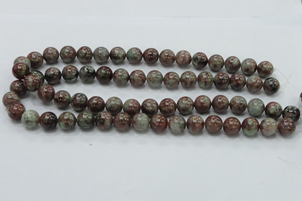 CGA51 15.5 inches 12mm round red green garnet gemstone beads