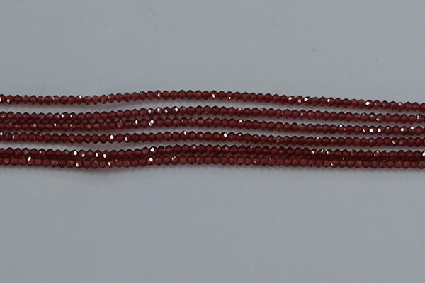 CGA515 15.5 inches 2*2.5mm faceted rondelle red garnet beads