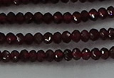 CGA517 15.5 inches 2*3mm faceted rondelle red garnet beads