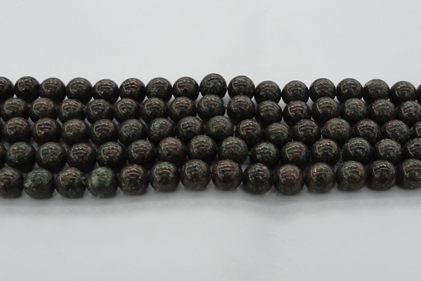 CGA553 15.5 inches 10mm round red green garnet gemstone beads