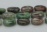 CGA65 15.5 inches 10*14mm oval red green garnet gemstone beads