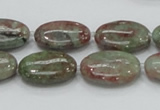 CGA66 15.5 inches 15*20mm oval red green garnet gemstone beads